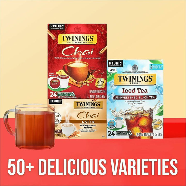 Image of TWININGS® Tea,Chai-Flavored,Black,K-Cup,24/BX