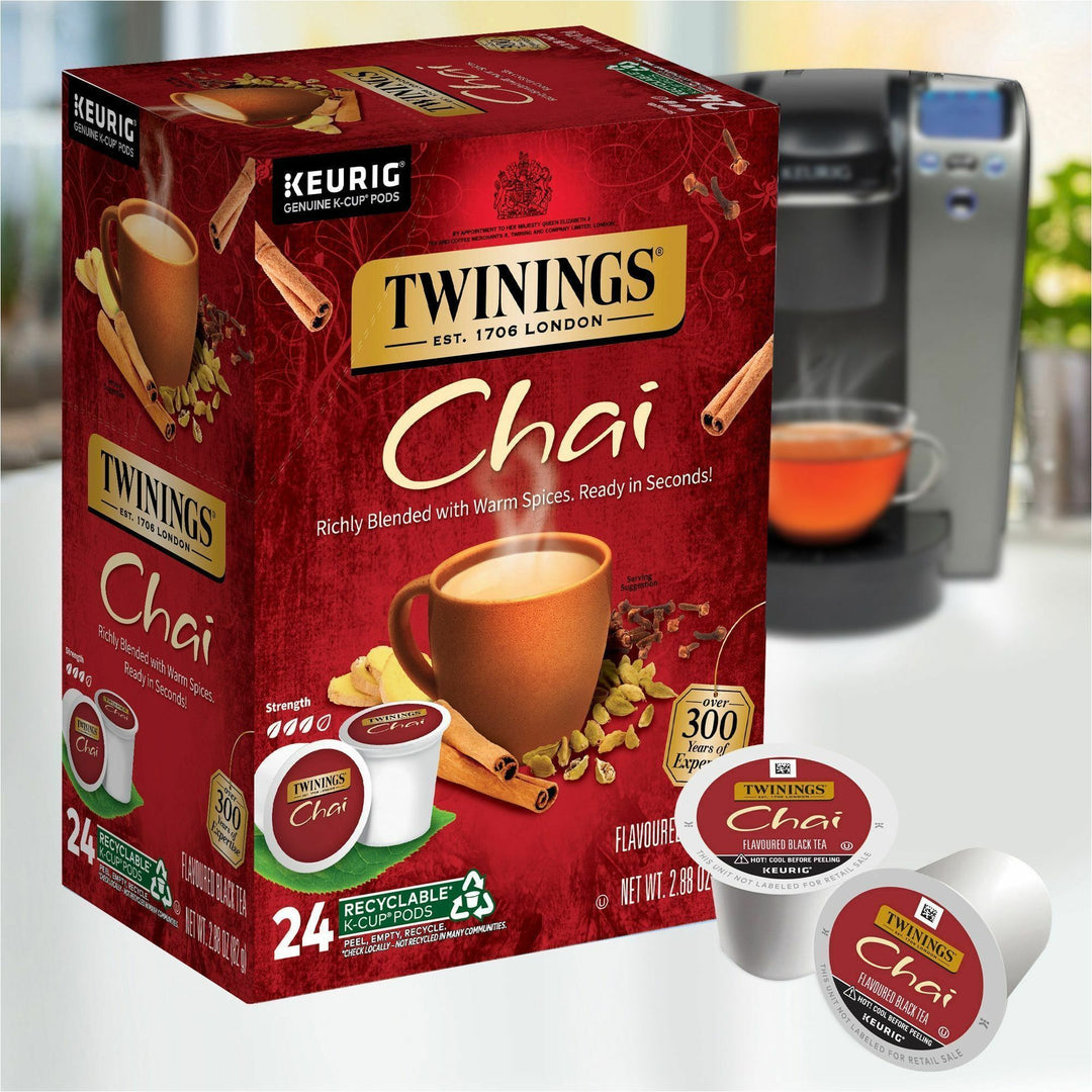 Image of TWININGS® Tea,Chai-Flavored,Black,K-Cup,24/BX