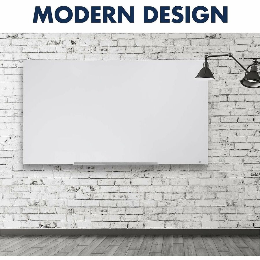 Image of Quartet® InvisaMount Magnetic Glass Marker Board, 39" x 22", White Surface