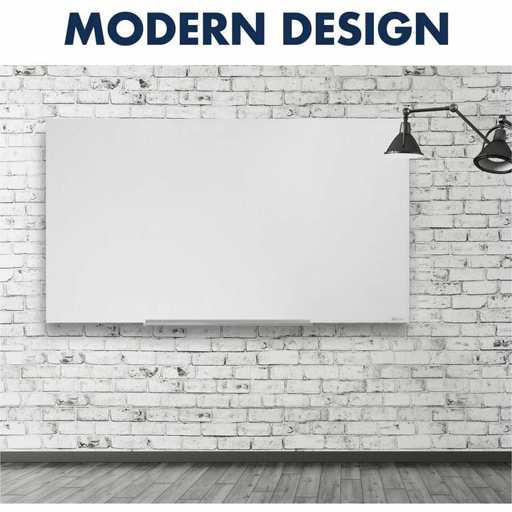 Image of Quartet® InvisaMount Magnetic Glass Marker Board, 39" x 22", White Surface