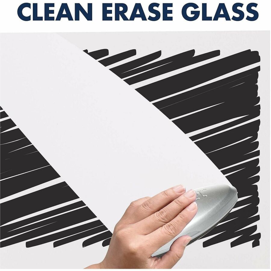 Image of Quartet® InvisaMount Magnetic Glass Marker Board, 39" x 22", White Surface