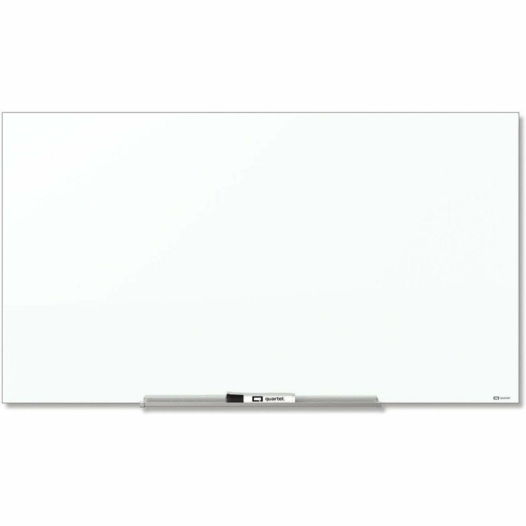 Image of Quartet® InvisaMount Magnetic Glass Marker Board, 74" x 42", White Surface