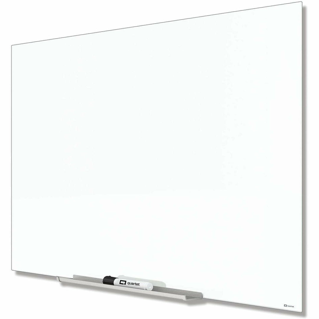 Image of Quartet® InvisaMount Magnetic Glass Marker Board, 74" x 42", White Surface