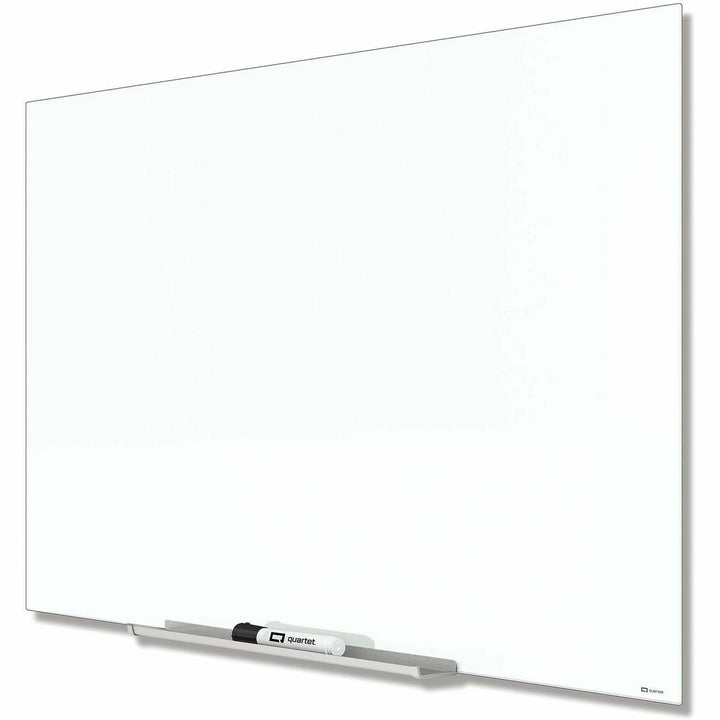 Image of Quartet® InvisaMount Magnetic Glass Marker Board, 74" x 42", White Surface