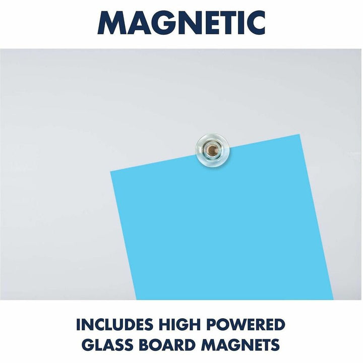 Image of Quartet® InvisaMount Magnetic Glass Marker Board, 74" x 42", White Surface