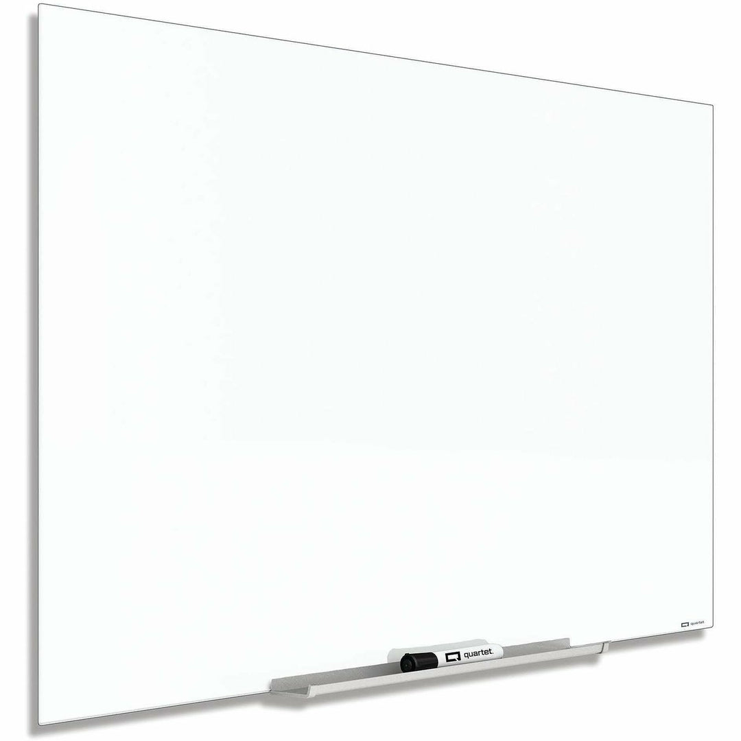 Image of Quartet® InvisaMount Magnetic Glass Marker Board, 74" x 42", White Surface