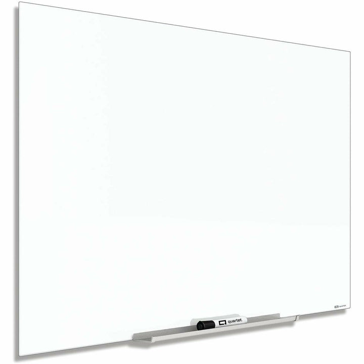 Image of Quartet® InvisaMount Magnetic Glass Marker Board, 74" x 42", White Surface