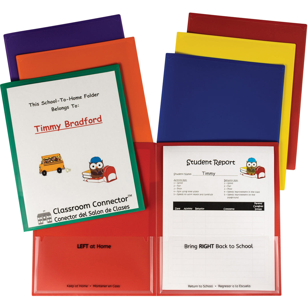 Image of C-Line® Folder, 2-Pocket, Poly, 50-Sht Cap, Letter, 36/BX, AST