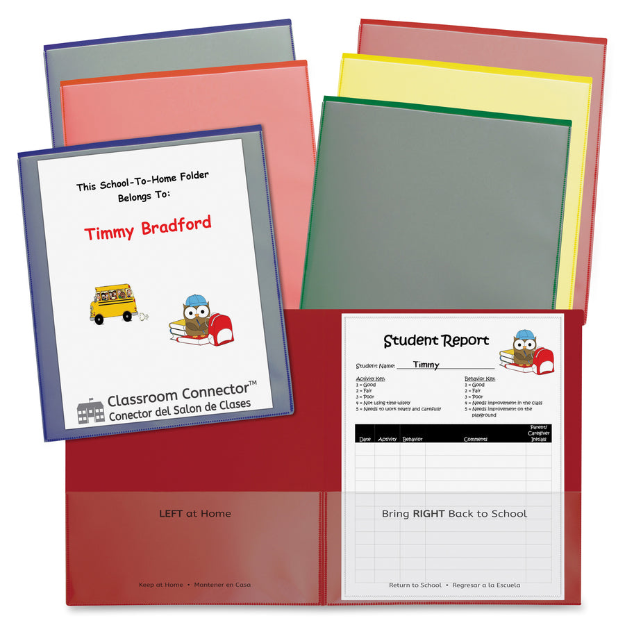 Image of C-Line® Folder, 2-Pocket, Poly, 50-Sht Cap, Letter, 36/BX, AST