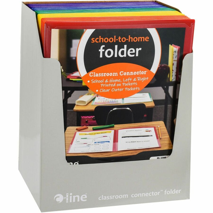 Image of C-Line® Folder, 2-Pocket, Poly, 50-Sht Cap, Letter, 36/BX, AST