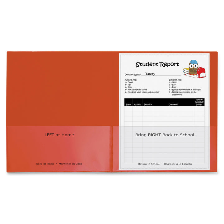 Image of C-Line® Folder, 2-Pocket, Poly, 50-Sht Cap, Letter, 36/BX, AST