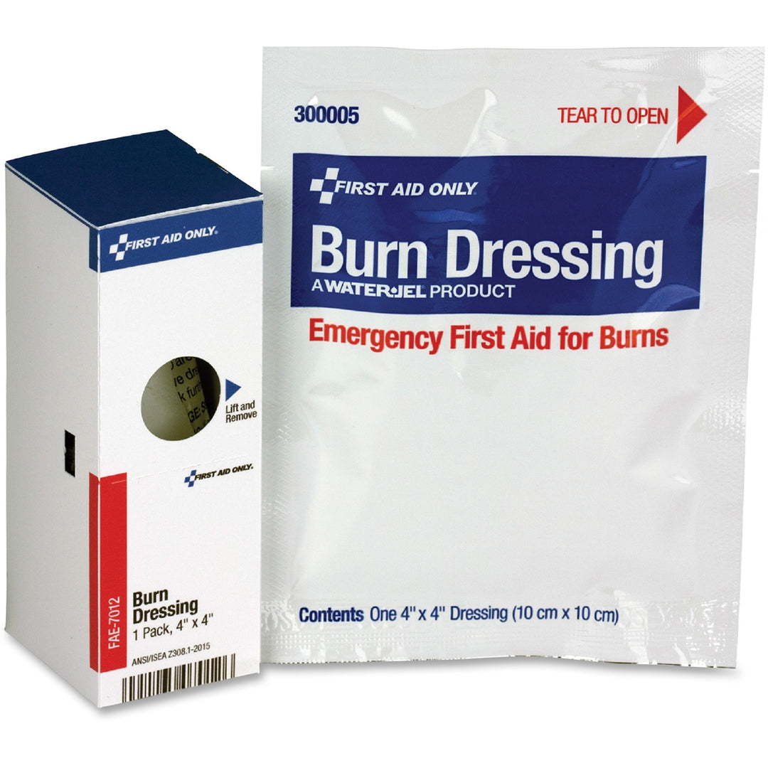 Image of First Aid Only FAE-7012 SmartCompliance Refill Burn Dressing,, 4" W x 4" Length, White, Blue, 1 Each