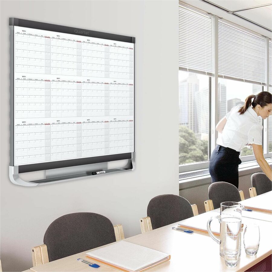 Image of Quartet® 12 Month Magnetic Cal Board, 24"x36", White
