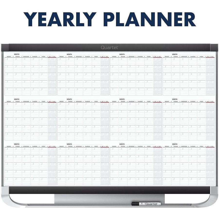 Image of Quartet® 12 Month Magnetic Cal Board, 24"x36", White