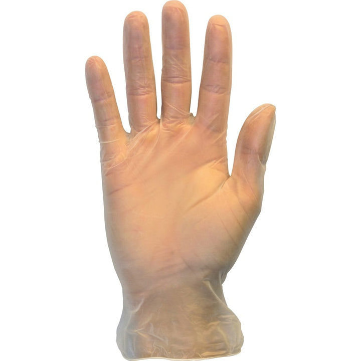 Image of The Safety Zone Gloves, Powder-free, Vinyl, 9-1/4"L, Large, 100/BX, Clear