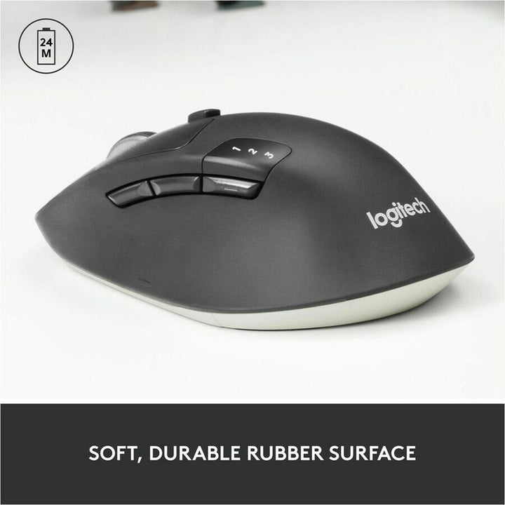 Image of Logitech® M720 Triathlon Wireless Mouse, 2.4 GHz Frequency, 33 ft Wireless Range, Right Hand Use, Black