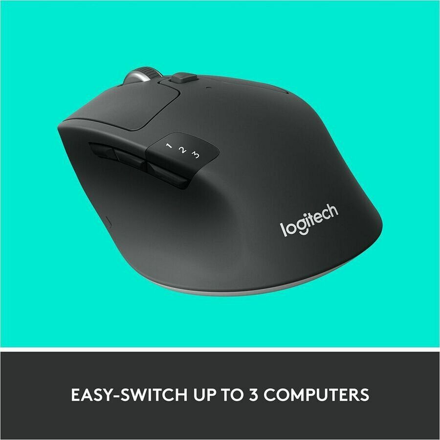 Image of Logitech® M720 Triathlon Wireless Mouse, 2.4 GHz Frequency, 33 ft Wireless Range, Right Hand Use, Black