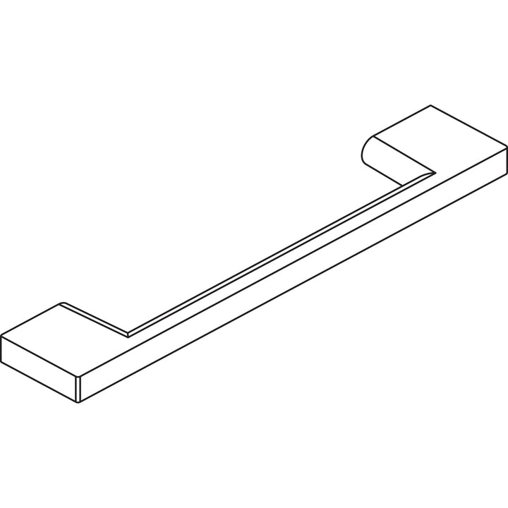 Image of HON Foundations BLPBRIDGE Bridge Pull, Set of 2, 4.25" W x 0.75" D x 0.38" Height, Metal, Laminate, Silver, 2 / Pack