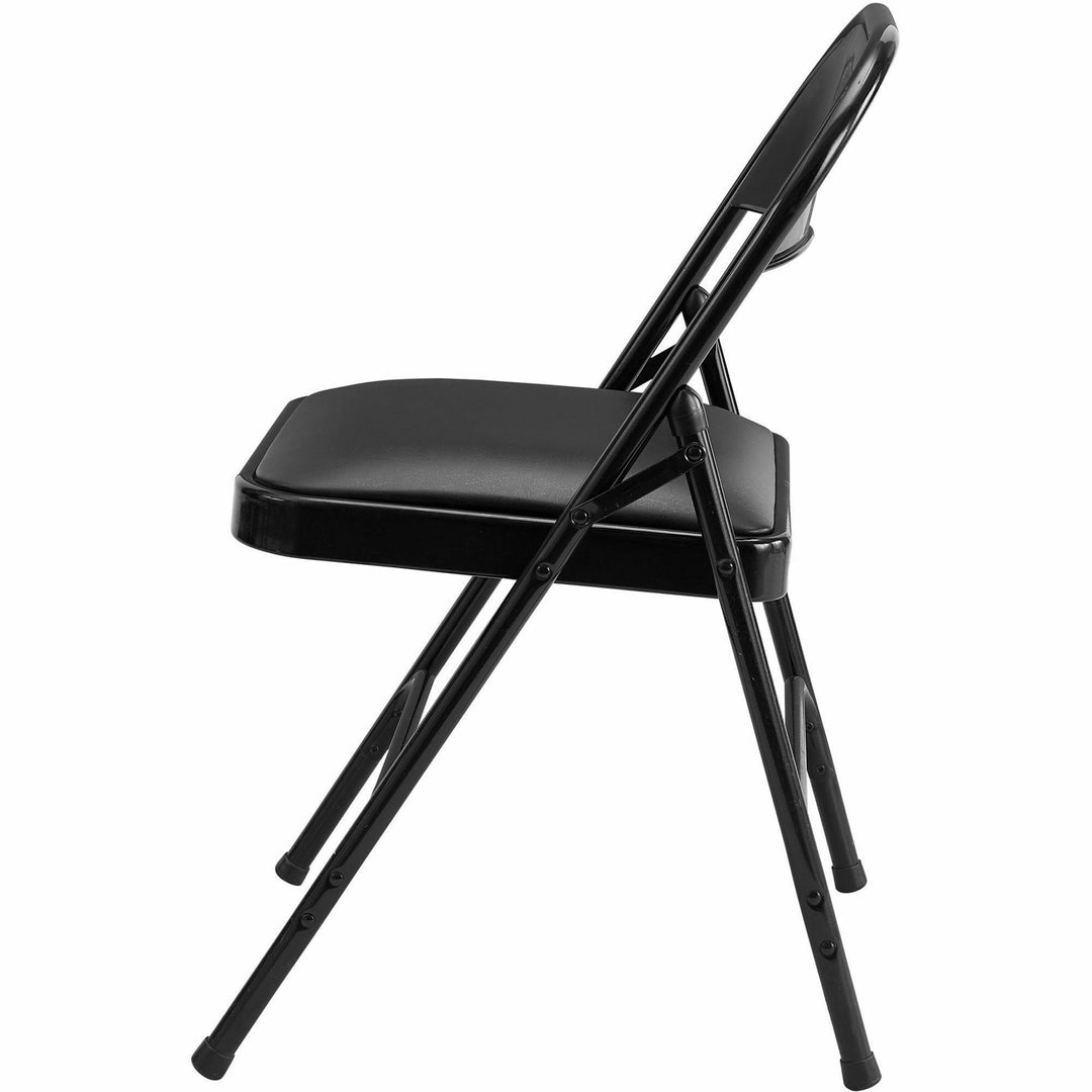 Image of Lorell Folding Chair,Padded Seat,19-3/8"x18-1/4"x29-5/8",4/CT, BK