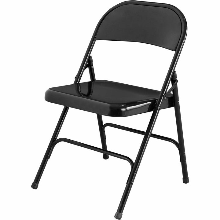 Image of Lorell 62527 Folding Chairs, Powder Coated Frame Color, Steel Frame Material, Black, 4 / Carton