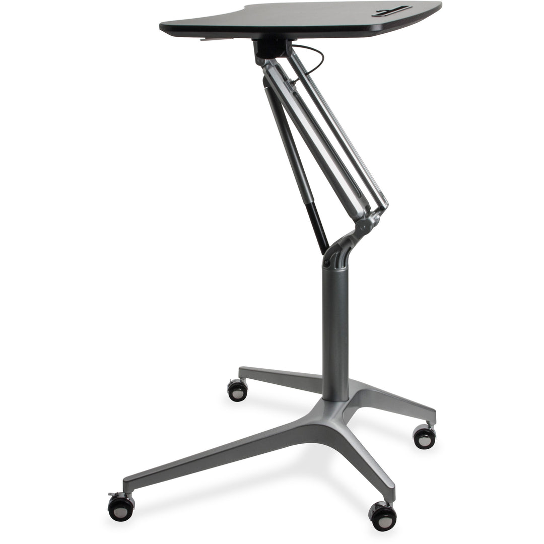 Image of Lorell Height Adj Mobile Desk, 28-1/4"x18-3/4"x41", Black