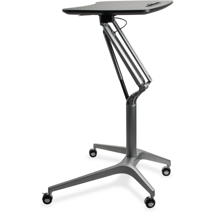 Image of Lorell Height Adj Mobile Desk, 28-1/4"x18-3/4"x41", Black