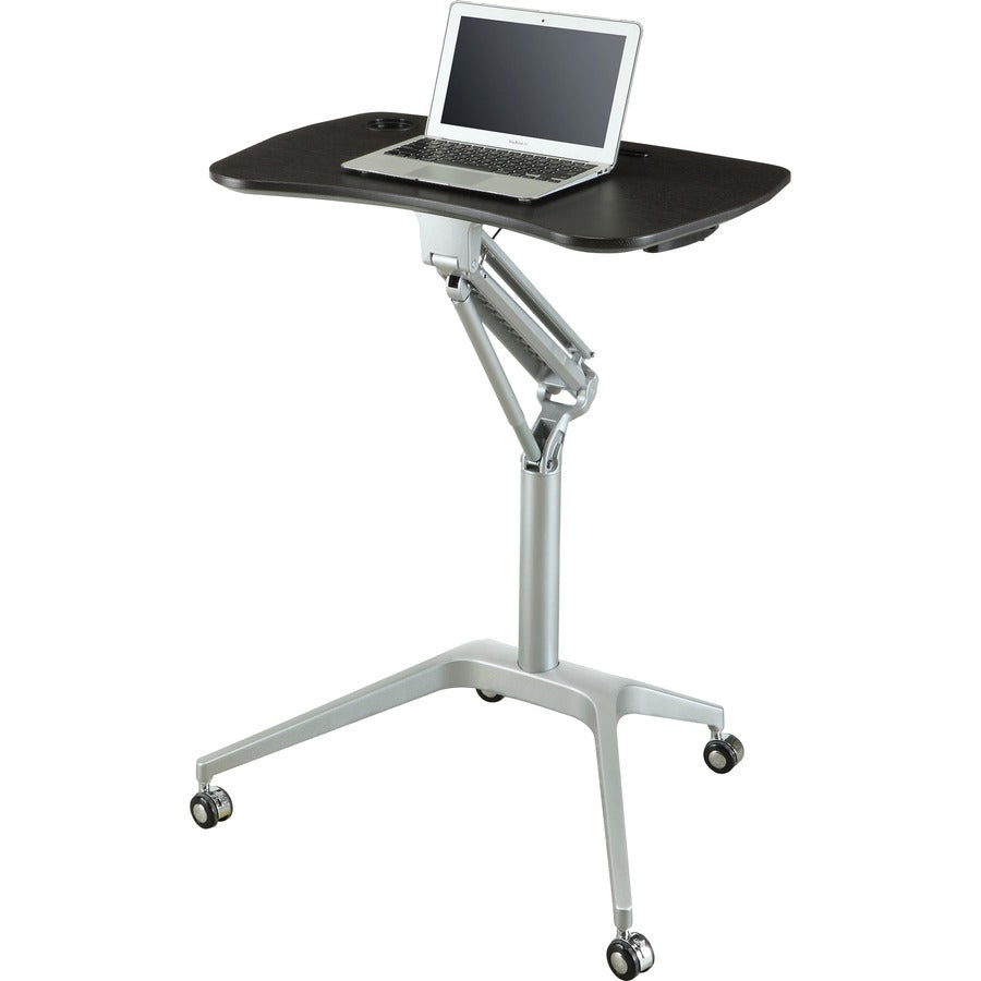 Image of Lorell Height Adj Mobile Desk, 28-1/4"x18-3/4"x41", Black