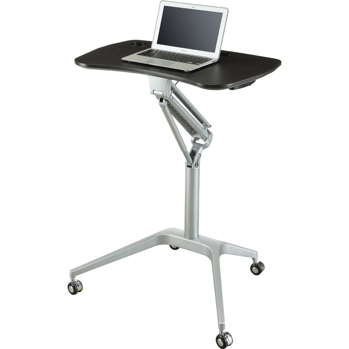 Image of Lorell Height Adj Mobile Desk, 28-1/4"x18-3/4"x41", Black