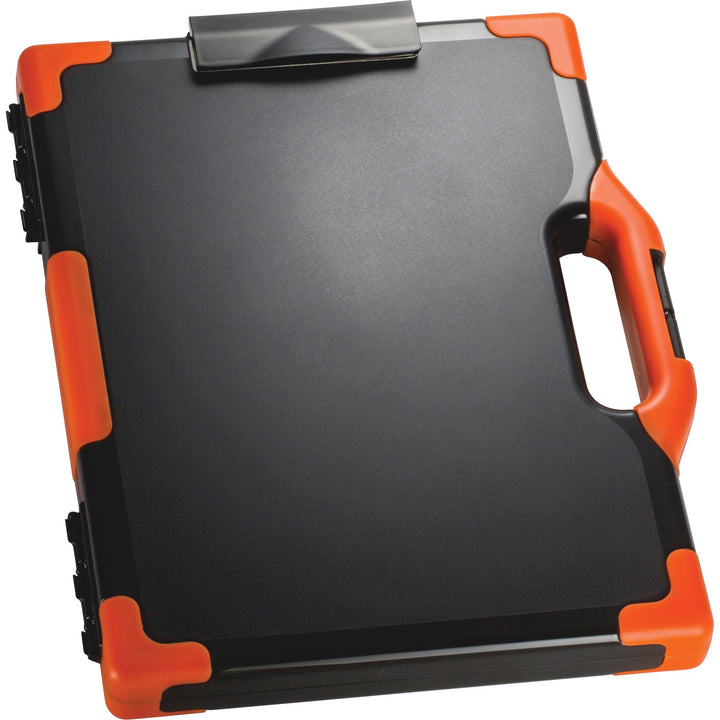 Image of Officemate Carry-All Clipboard Box, 13"Wx 2"Dx15-1/2"H, Black/Orange