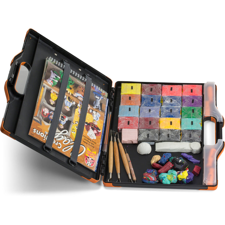 Image of Officemate Carry-All Clipboard Box, 13"Wx 2"Dx15-1/2"H, Black/Orange