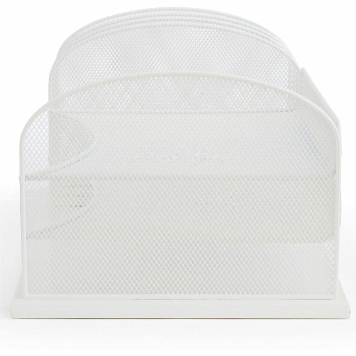 Image of Safco® Onyx Desk Organizer with Three Horizontal and Three Upright Sections, Letter Size Files, 19.5 x 11.5 x 8.25, White