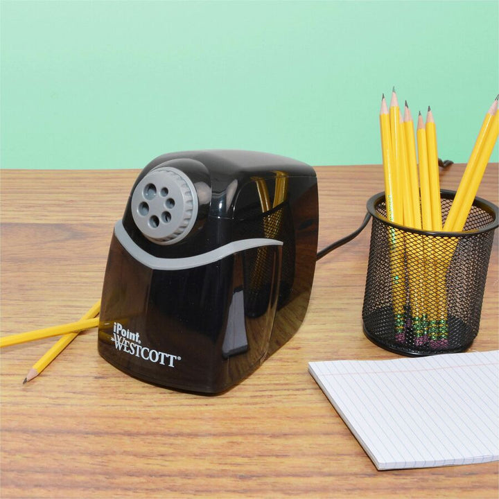 Image of Acme United Corporation Pencil Sharpener, 6-Hole, 5-3/4"Wx8-1/4"Lx7-3/4"H, Black