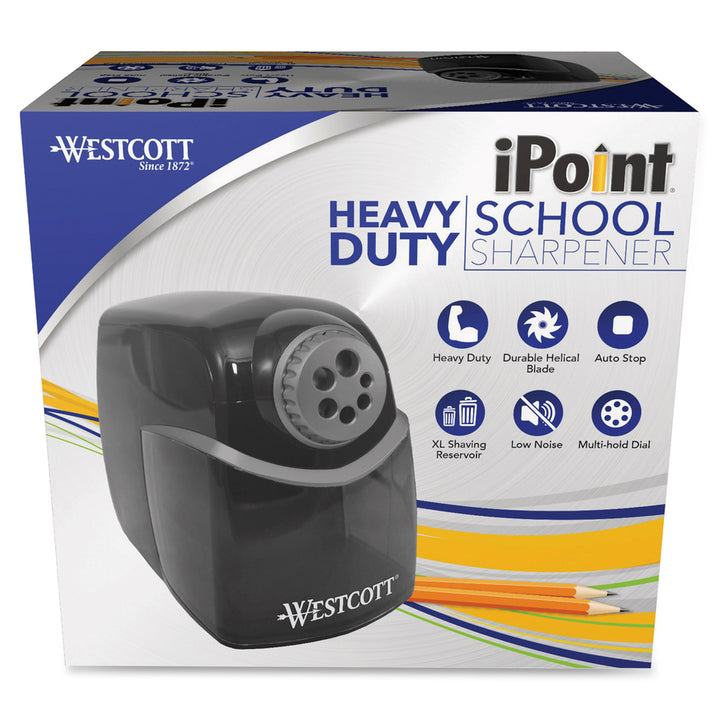 Image of Acme United Corporation Pencil Sharpener, 6-Hole, 5-3/4"Wx8-1/4"Lx7-3/4"H, Black