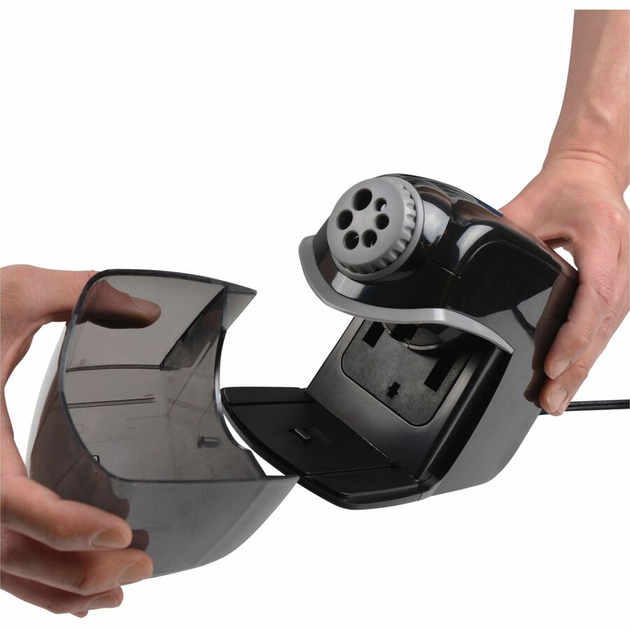 Image of Acme United Corporation Pencil Sharpener, 6-Hole, 5-3/4"Wx8-1/4"Lx7-3/4"H, Black
