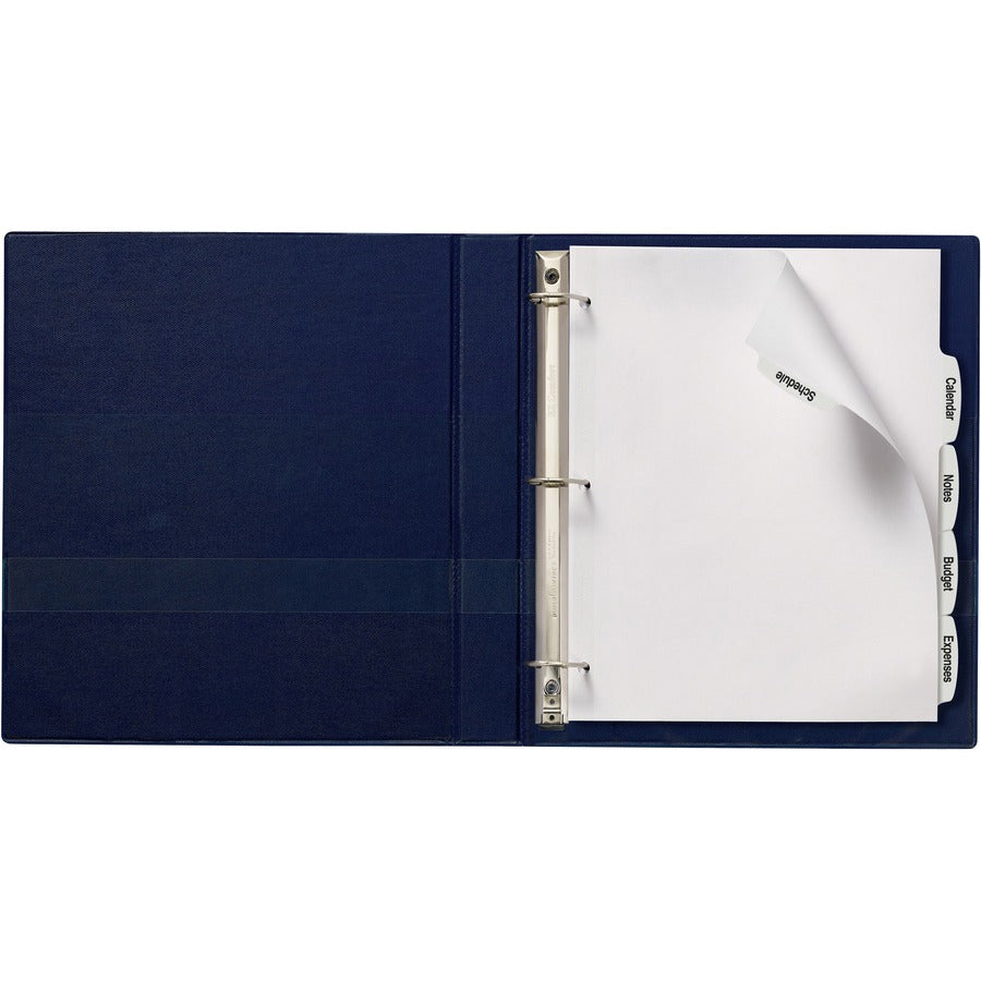 Image of Avery® Big Tab Printable White Label Tab Dividers, 5-Tab, 11 x 8.5, White, 4 Sets