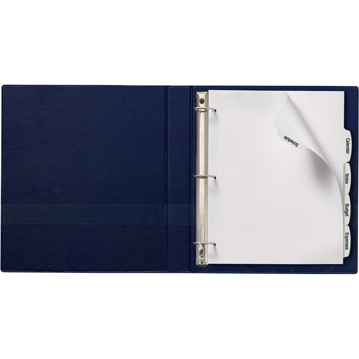 Image of Avery® Big Tab Printable White Label Tab Dividers, 5-Tab, 11 x 8.5, White, 4 Sets