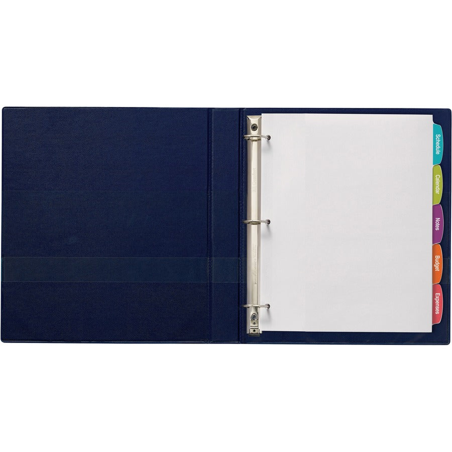 Image of Avery® Big Tab Printable White Label Tab Dividers, 5-Tab, 11 x 8.5, White, 4 Sets