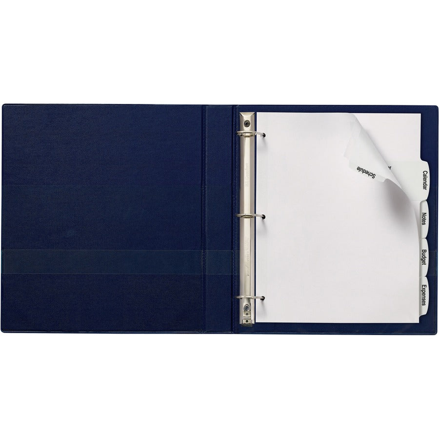 Image of Avery® Big Tab Printable Large White Label Tab Dividers, 5-Tab, 11 X 8.5, White, 4 Sets