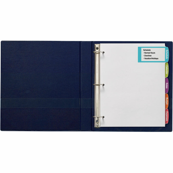 Image of Avery® Big Tab Printable Large White Label Tab Dividers, 5-Tab, 11 X 8.5, White, 4 Sets