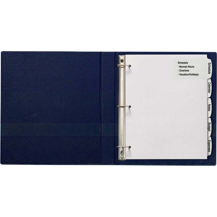 Image of Avery® Big Tab Printable Large White Label Tab Dividers, 5-Tab, 11 X 8.5, White, 4 Sets