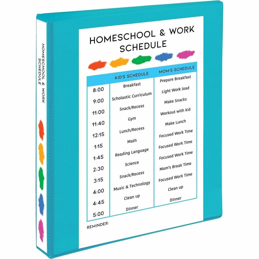 Image of Avery® Durable View Binder With Durahinge And Slant Rings, 3 Rings, 1" Capacity, 11 X 8.5, Aqua
