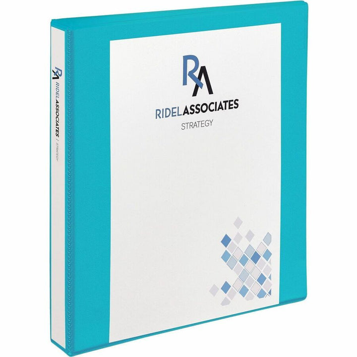 Image of Avery® Durable View Binder With Durahinge And Slant Rings, 3 Rings, 1" Capacity, 11 X 8.5, Aqua