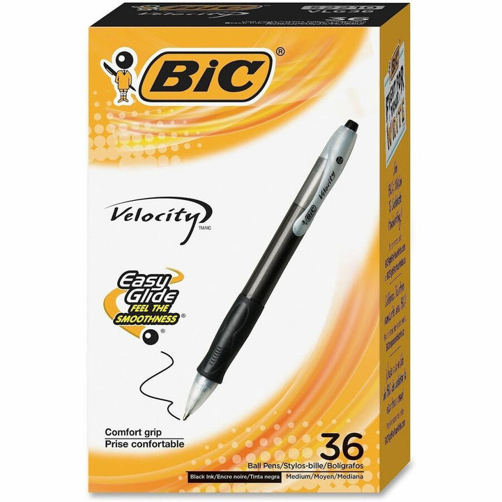 Image of BIC Velocity VLG361BK Retractable Ballpoint Pens
