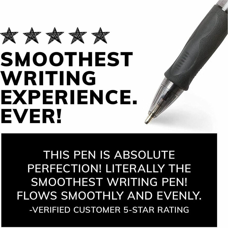 Image of BIC Velocity VLGB361BK Glide Bold, 1.6 mm Bold Pen Point, Retractable, Black Ink, Black Barrel, Tungsten Carbide Tip, 36 / Box