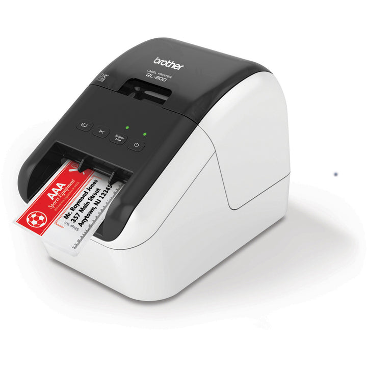 Image of Brother QL series QL800, Direct Thermal Printer, Mono, USB, USB, 1.6 lps Mono, 300 x 600 dpi, 2.44" Width, For PC, Mac, 1 Each