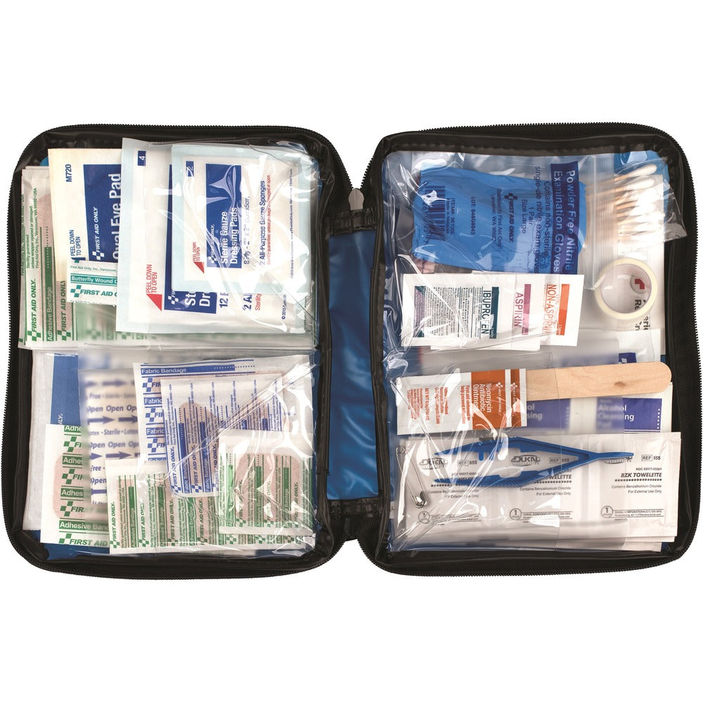 Image of First Aid Only First Aid Kit, 138 Pc, Fabric, Blue