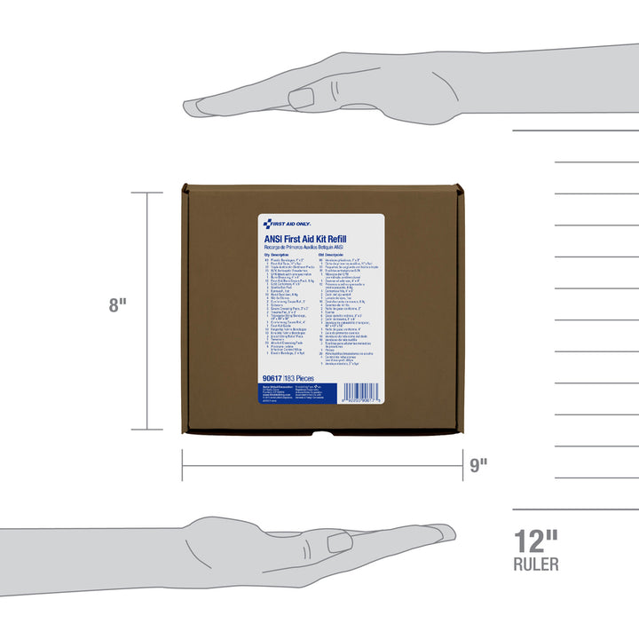 Image of First Aid Only 90617 50-Person Bulk First Aid Refill, ANSI Compliant, 183 x Piece(s) For 50 x Individual(s), 1 Each