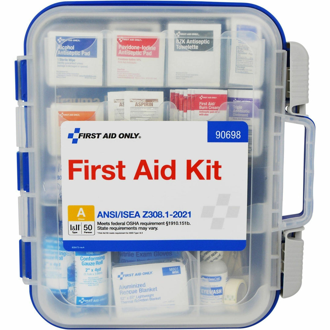 Image of First Aid Only 90698 50-Person ReadyCare First Aid Kit, ANSI Compliant, 260 x Piece(s) For 50 x Individual(s), Plastic Case, 1 Each