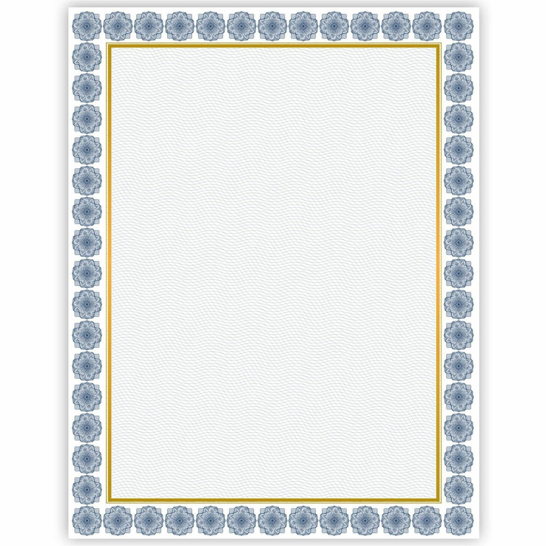 Image of Geographics® Award Certificates, 15/PK, Foil, Blue/Gold