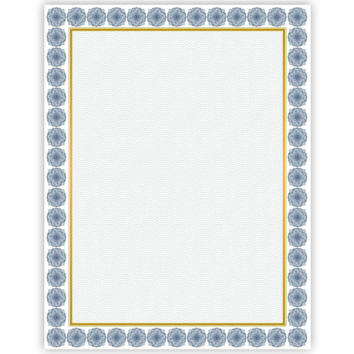 Image of Geographics® Award Certificates, 15/PK, Foil, Blue/Gold